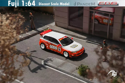 Fuji 1/64 Fuji 1:64 Pandem Civic EG6 Mk5 Rocket Bunny Black Stussy / Red Lego