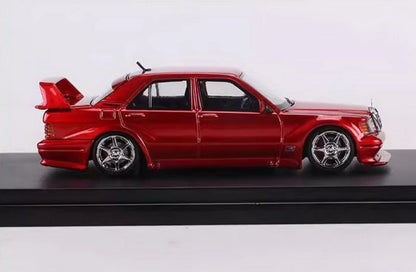 HKM 1/64 190E W201 2.5-16 Evo II Restmod- GT Silver / Gloss White/Candy Red