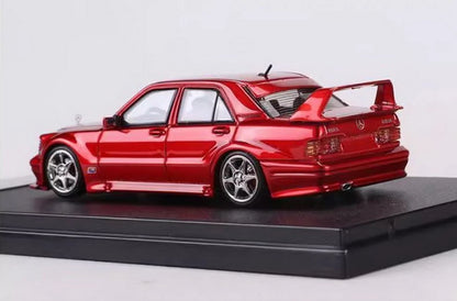 HKM 1/64 190E W201 2.5-16 Evo II Restmod- GT Silver / Gloss White/Candy Red