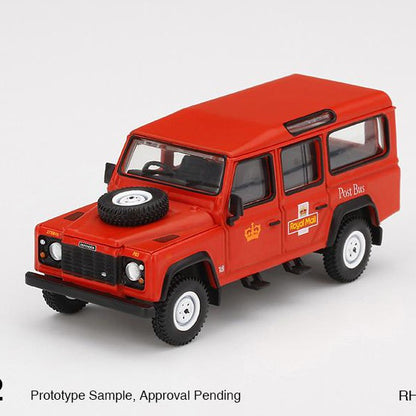 Mini GT 1:64 Land Rover Defender 110 UK Royal Mail Post Bus ***in clamshell blisters***