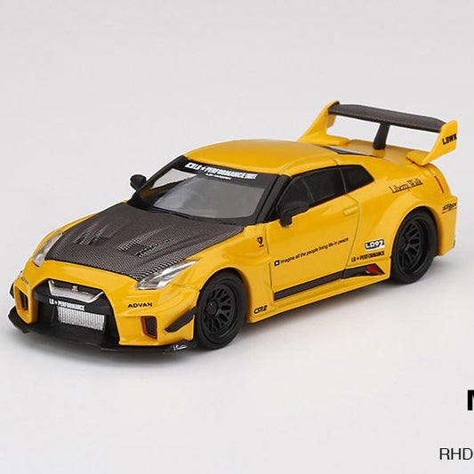 Mini GT Mijo Exclusives LB-Silhouette WORKS GT NISSAN 35GT-RR Ver.1 Yellow
