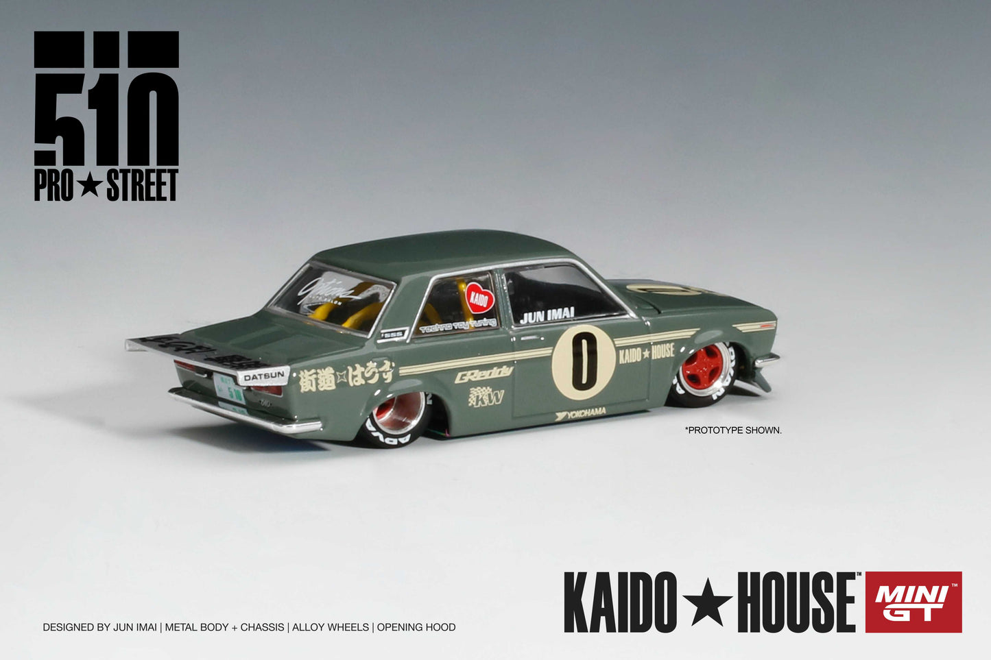 MINI GT 1/64 Kaido★House Datsun 510 Pro Street OG Green