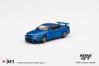 Mini GT 1/64 Nissan Skyline GT-R (R34) V-Spec II Bayside Blue