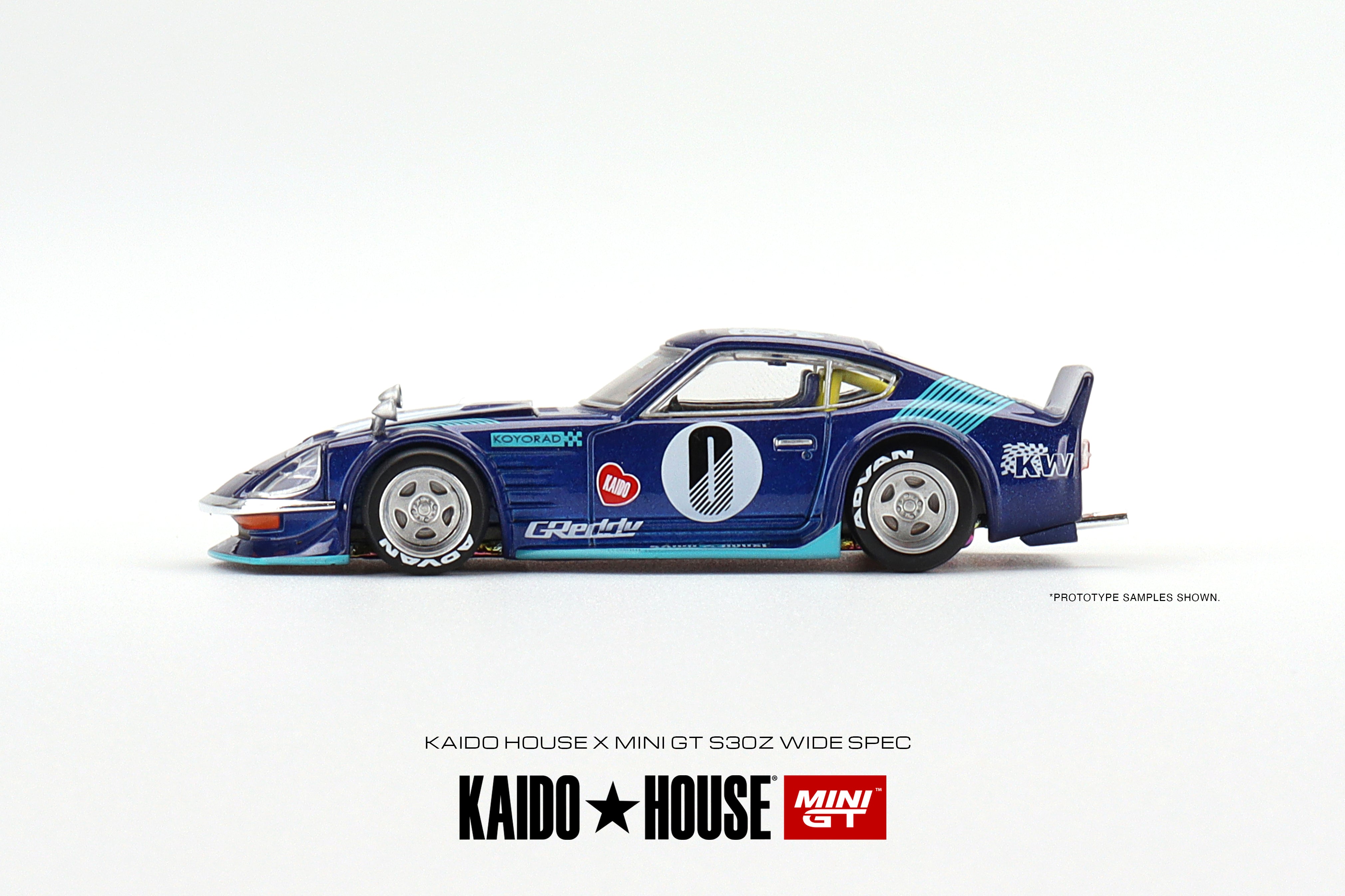 MINI GT 1/64 Kaido☆House Datsun Fairlady Z Blue – Black Ice Diecast