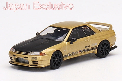 Mini GT 1:64  Japan Exclusive Top Secret Nissan Skyline GT-R VR32 Top Secret Gold – RHD