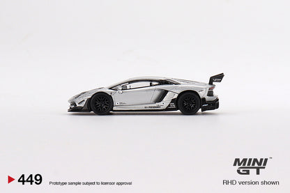 Mini GT 1/64 LB★WORKS Lamborghini Aventador Limited Edition Matt Silver