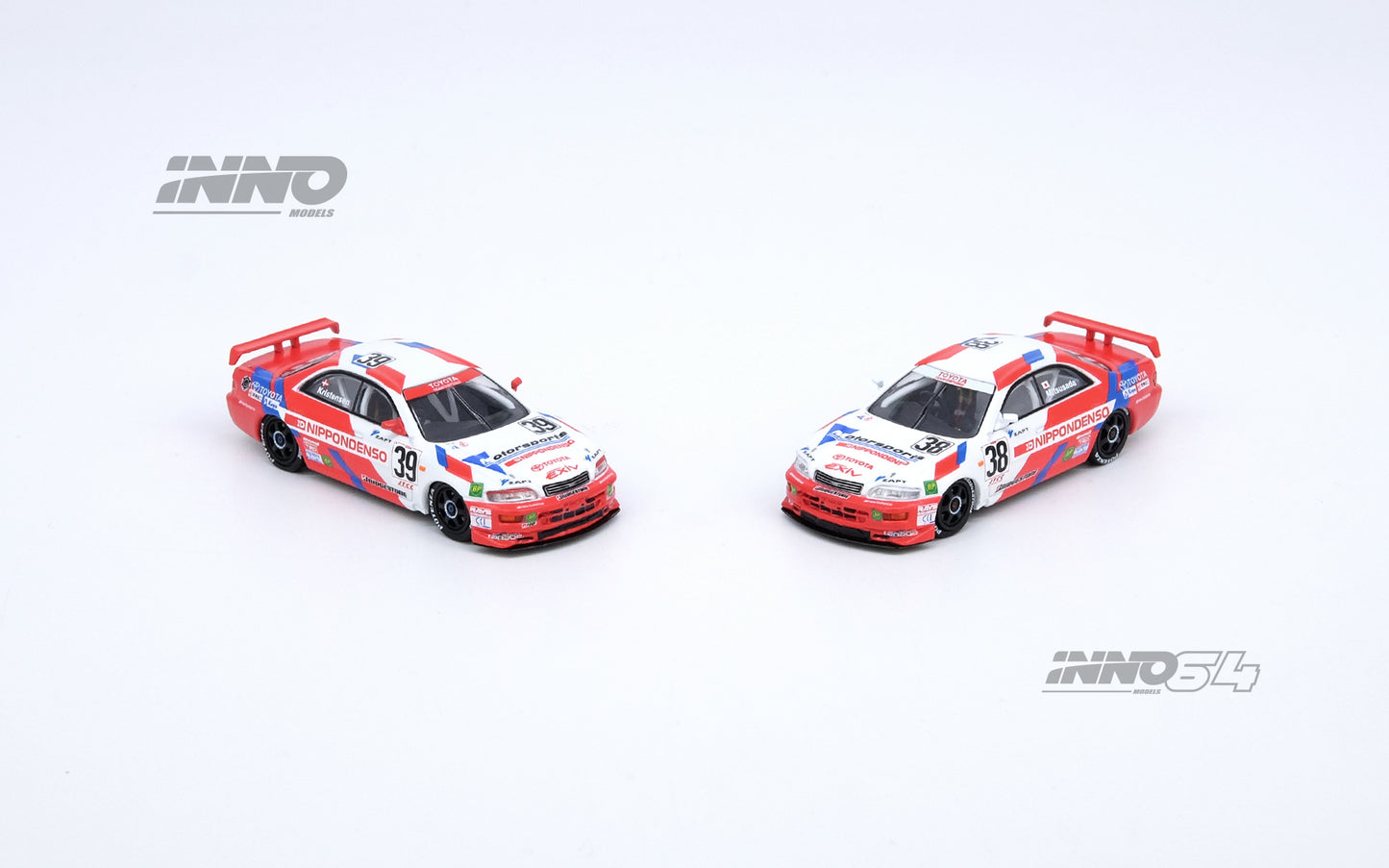 Inno64 1/64 TOYOTA CORONA EXIV #38 & #39 "TOYOTA TEAM CERUMO" JTCC 1995 Box Set Collection (2 Cars And Special Hard Box included)