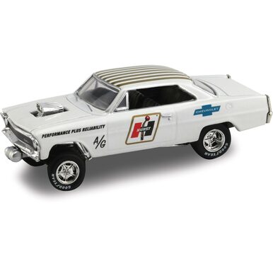 M2 Machines 1:64 Hobby Exclusive - 1967 Chevrolet Gasser HURST Limited Edition (White)