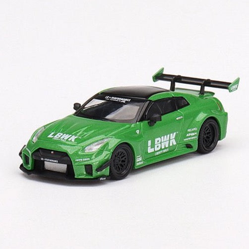 Mini GT 1:64 LB-Silhouette WORKS GT NISSAN 35GT-RR Ver.2 Apple Green ***in clamshell blisters***