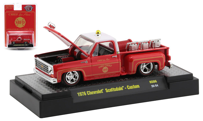 M2 Machines Fire Chief - 1979 Chevrolet Scottsdale Custom Auto-Trucks Release HS06 1:64