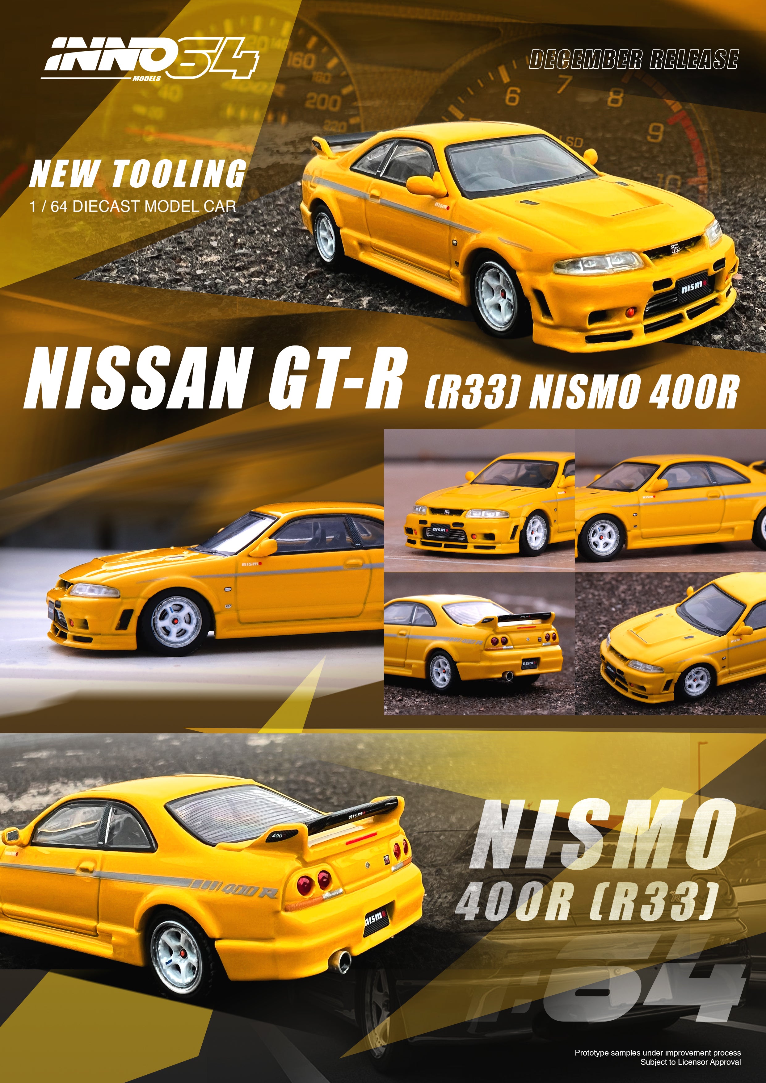 Inno64 1/64 NISSAN SKYLINE GT-R (R33) NISMO 400R Lightning 
