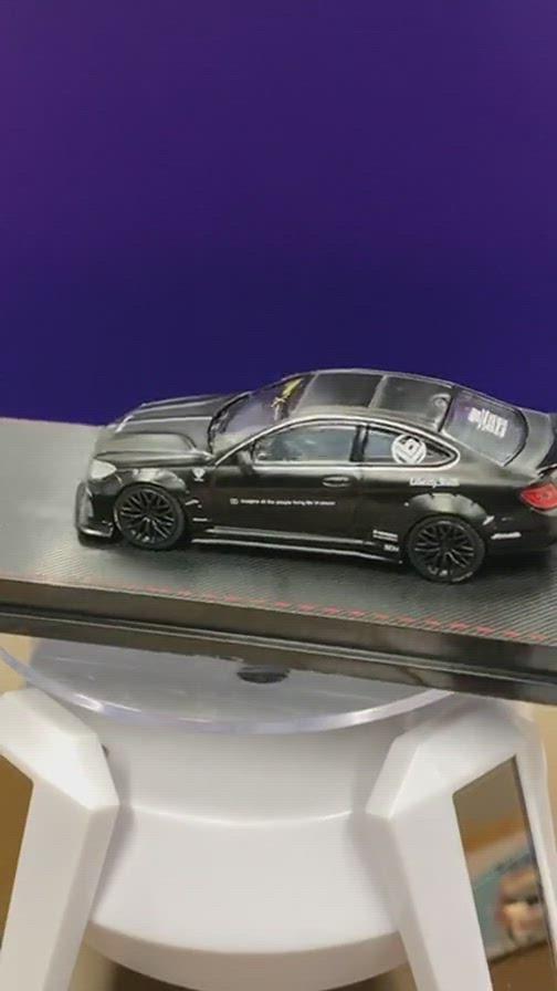 KJ Miniatures 1:64 LBWK Mercedes-Benz C63 Coupe Matte Black