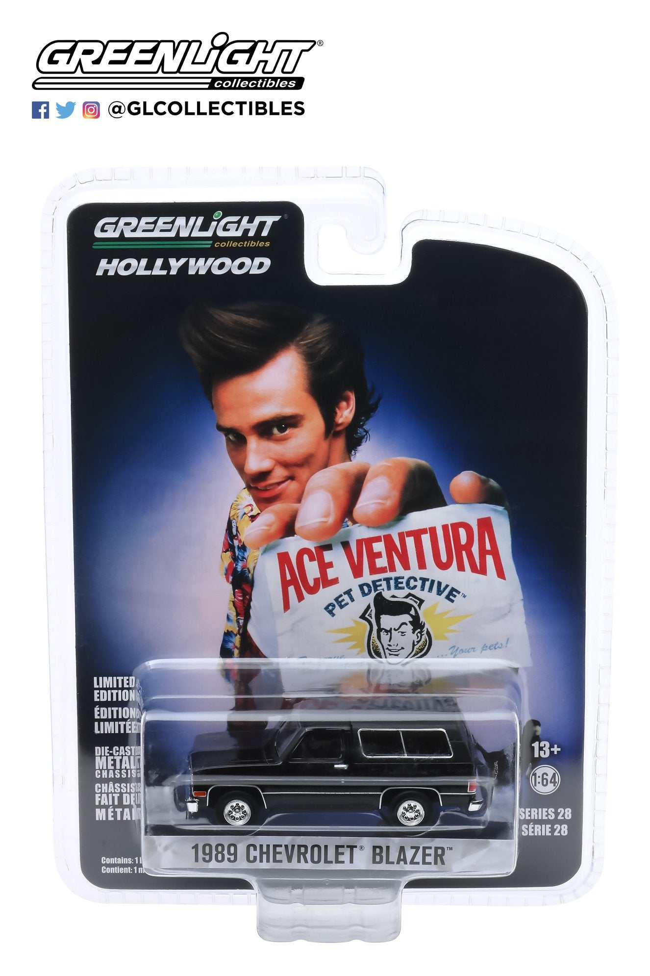Greenlight 1:64 Hollywood Series 28 - Ace Ventura: Pet Detective (1994) - 1989 Chevrolet Blazer