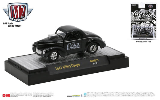 M2 Machines 1:64 1941 Willys Coupe Coca-Cola (COCA-COLA RELEASE NMD01)