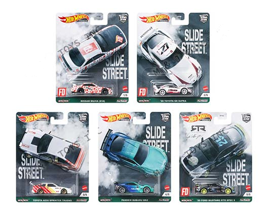 Hot Wheels 2021 Car Culture "Slide Street" (Set of 5) CASE E