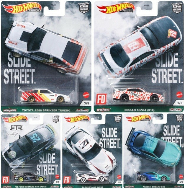 Hot Wheels 2021 Car Culture "Slide Street" (Set of 5) CASE E