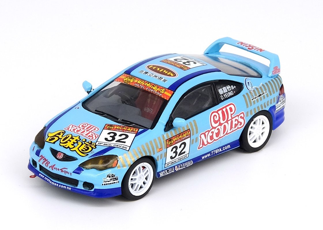 Inno64 1:64 HONDA INTEGRA Type-R DC5 #32 "778 Auto Sport CUP NOODLES" Hotel Fortuna MAC / HKG Interport Race 2012 Denise Yeung