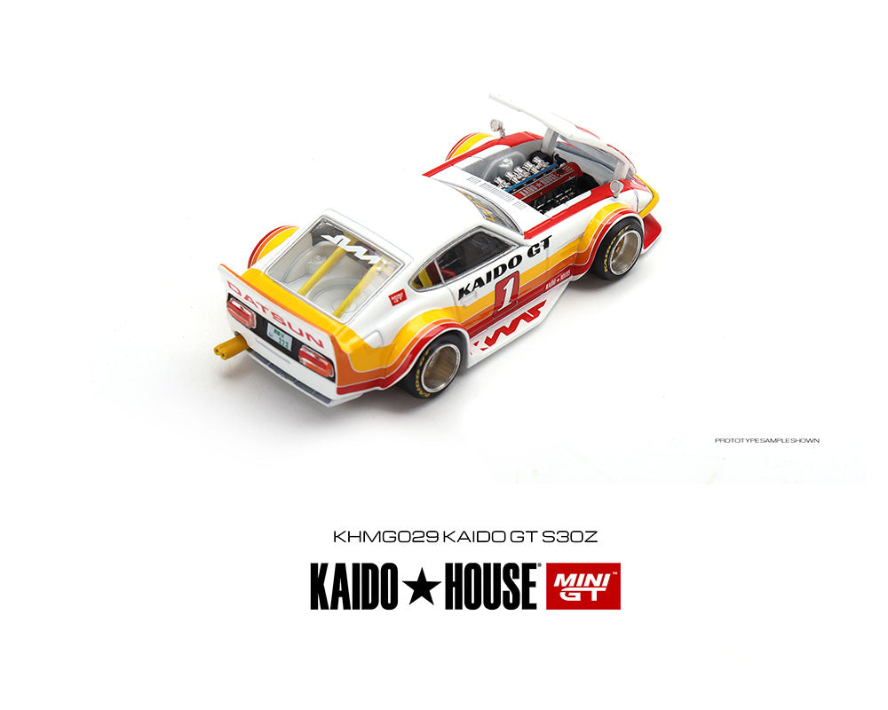 MINI GT 1/64 Kaido★House 1:64 Datsun Fairlady Z GT V1 Red With White Limited Edition