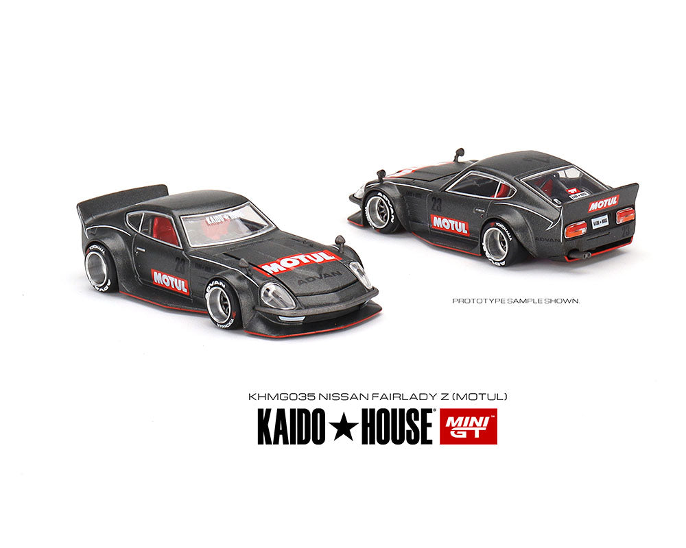 Mini GT x  Kaido★House  1:64 Datsun Fairlady Z Motul Z Advan Version 1 (Matte Black) Limited Edition
