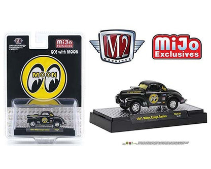 M2 1:64 MiJo Exclusives Auto-Gasser 1941 Willy's Coupe Gasser Mooneyes