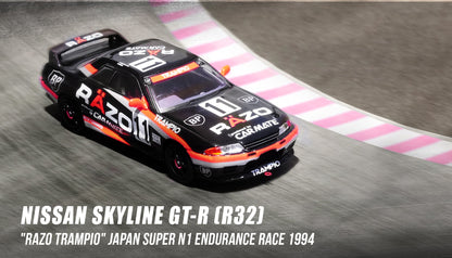 Inno64 1/64 NISSAN SKYLINE GT-R (R32) #11 "RAZO TRAMPIO" Japan Super N1 Endurance Race 1994