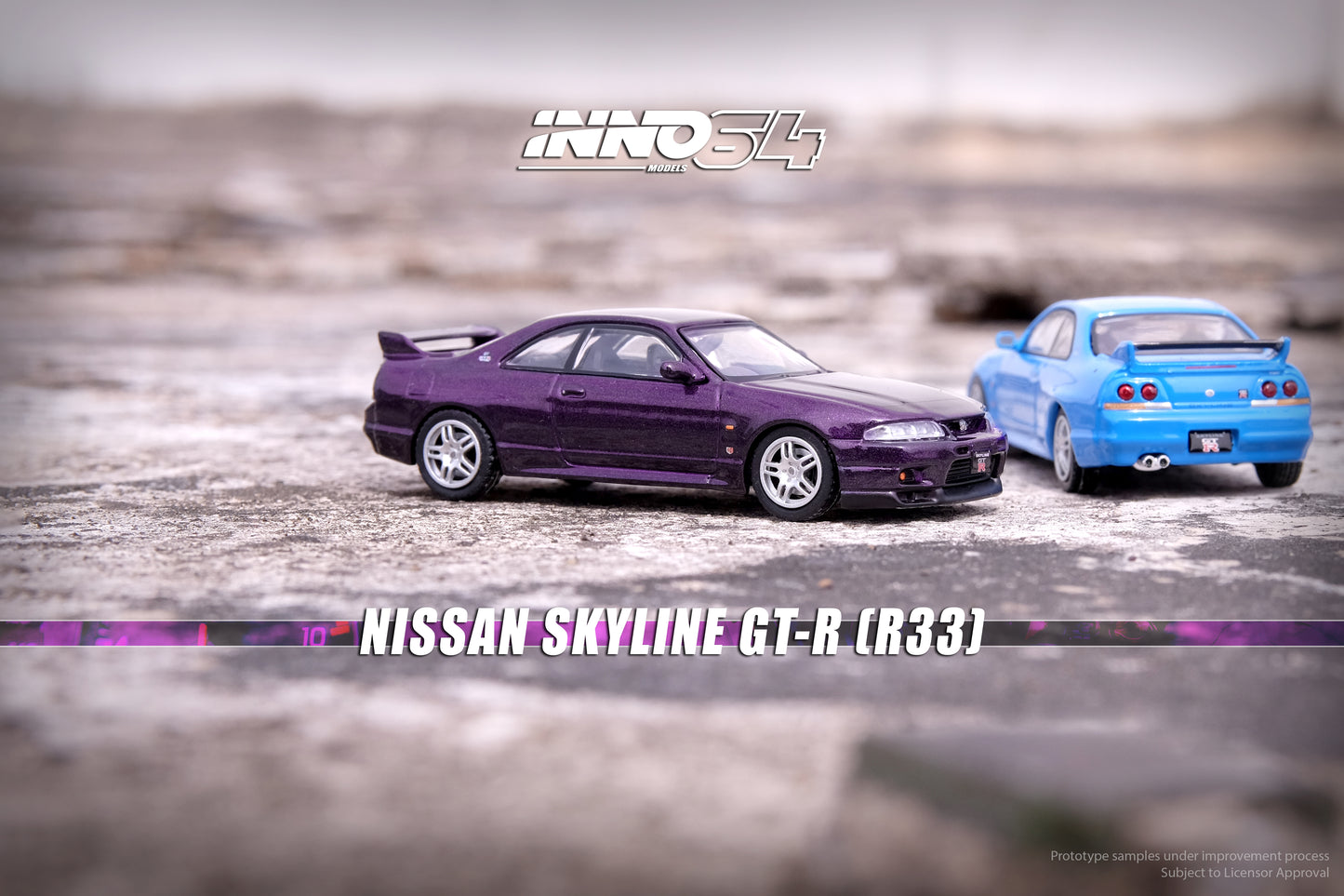 Inno64 1/64 NISSAN SKYLINE GT-R (R33) Midnight Purple