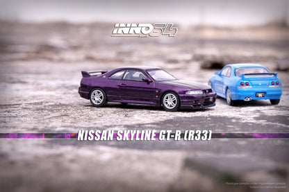 Inno64 1/64 NISSAN SKYLINE GT-R (R33) Midnight Purple