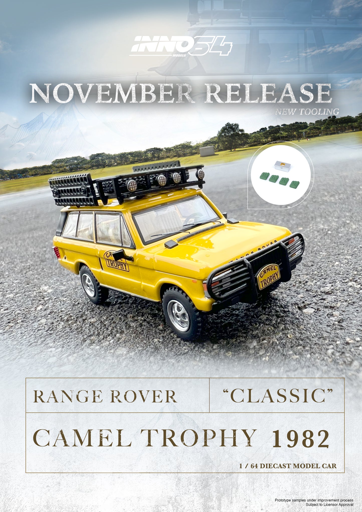 Inno64 1/64 RANGE ROVER "CLASSIC" CAMEL TROPHY 1982
