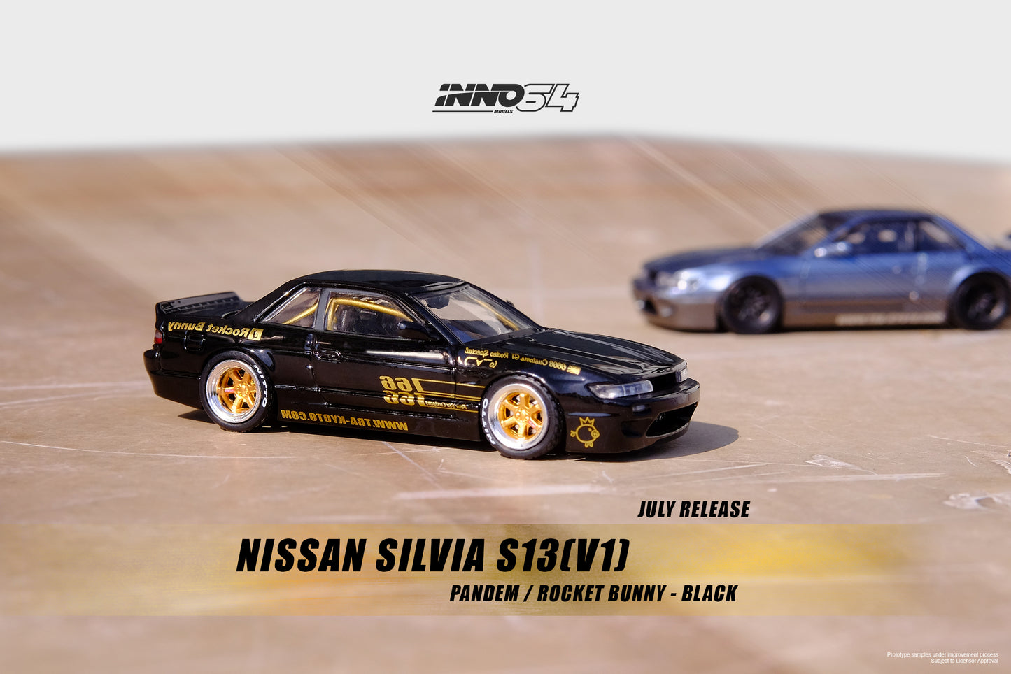 Inno64 1:64 NISSAN SILVIA S13 PANDEM ROCKET BUNNY Black