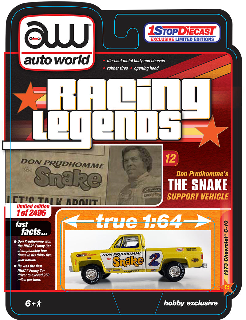 Auto World 1:64 - Racing Legends - Don Prudhomme's Snake Support Vehicle (Yellow)