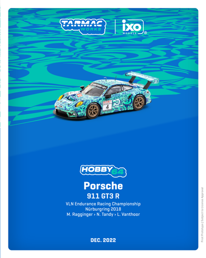 Tarmac Works x ixo 1:64 Porsche 911 GT3 R VLN Endurance Racing Championship Nürburgring 2018 (M. Ragginger / N. Tandy / L. Vanthoor)