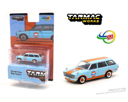 Tarmac Works 1:64 Indonesia EMS Exclusive Datsun Bluebird 510 Wagon Gulf