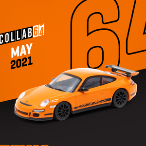 Tarmac Works x MiniChamps 1/64 Porsche 911 GT3 RS (997) Orange Tarmac Works x MiniChamps 1/64 Porsche 911 GT3 RS (997) Orange