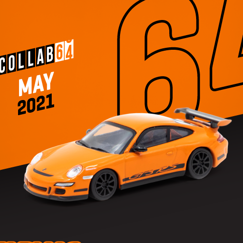 Tarmac Works x MiniChamps 1/64 Porsche 911 GT3 RS (997) Orange *** Limited to 1500pcs ***