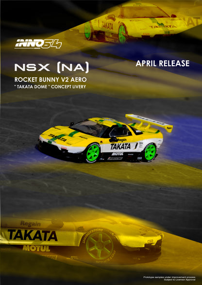 Inno64 1/64 NSX (NA1) ROCKET BUNNY V2 AERO "TAKATA DOME" Concept Livery