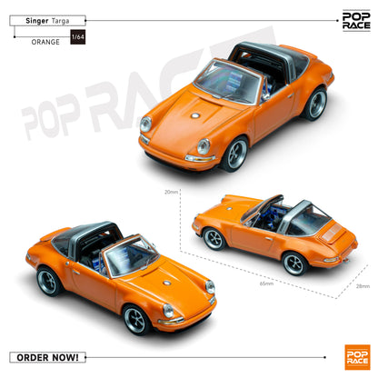 Pop Race 1/64 Singer Targa Orange