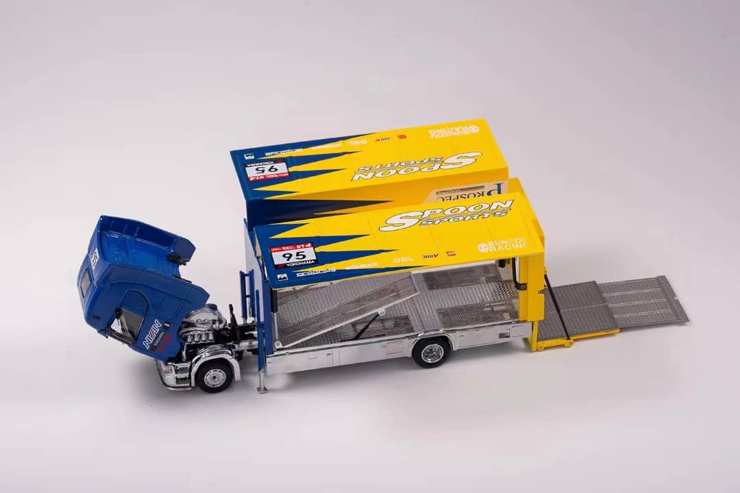 GCD 1/64 S730 Enclosed Double Deck Gull Wing Tow Truck SPOON