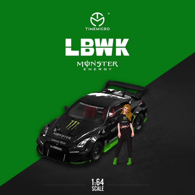 Time Micro 1/64 R35 GTR LB, 3.0 Silhouette 35GT-RR - Monster Livery