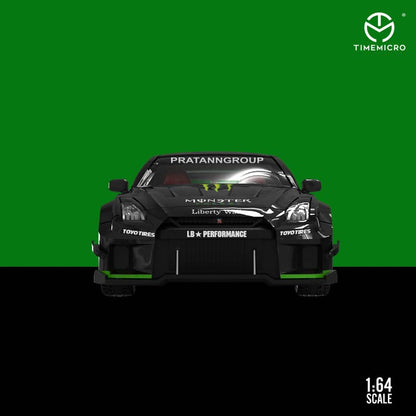 Time Micro 1/64 R35 GTR LB, 3.0 Silhouette 35GT-RR - Monster Livery