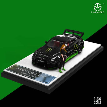 Time Micro 1/64 R35 GTR LB, 3.0 Silhouette 35GT-RR - Monster Livery