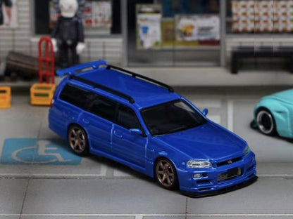 Street Weapon 1/64 Stagea WC34 260RS Bayside Blue