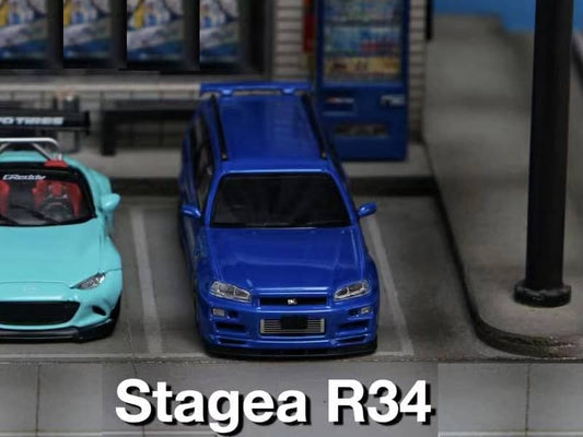 Street Weapon 1/64 Stagea WC34 260RS Bayside Blue