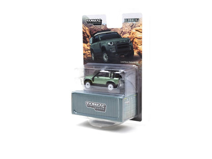 Tarmac Works 1/64 Land Rover Defender 90 Green Metallic - HKToyCar Salon 2021 Special Edition