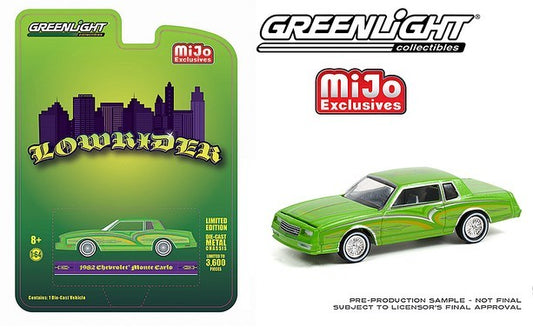 Greenlight 1:64 MiJo Exclusive Lowriders 1982 Chevrolet Monte Carlo Green