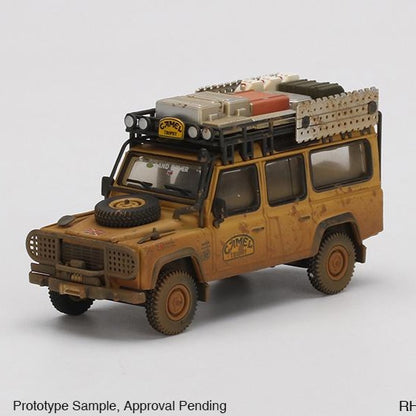 Mini GT 1:64 Mijo Exclusive USA Land Rover Defender 110 1989 Camel Trophy Winner Team UK Dirty Version Limited Edition