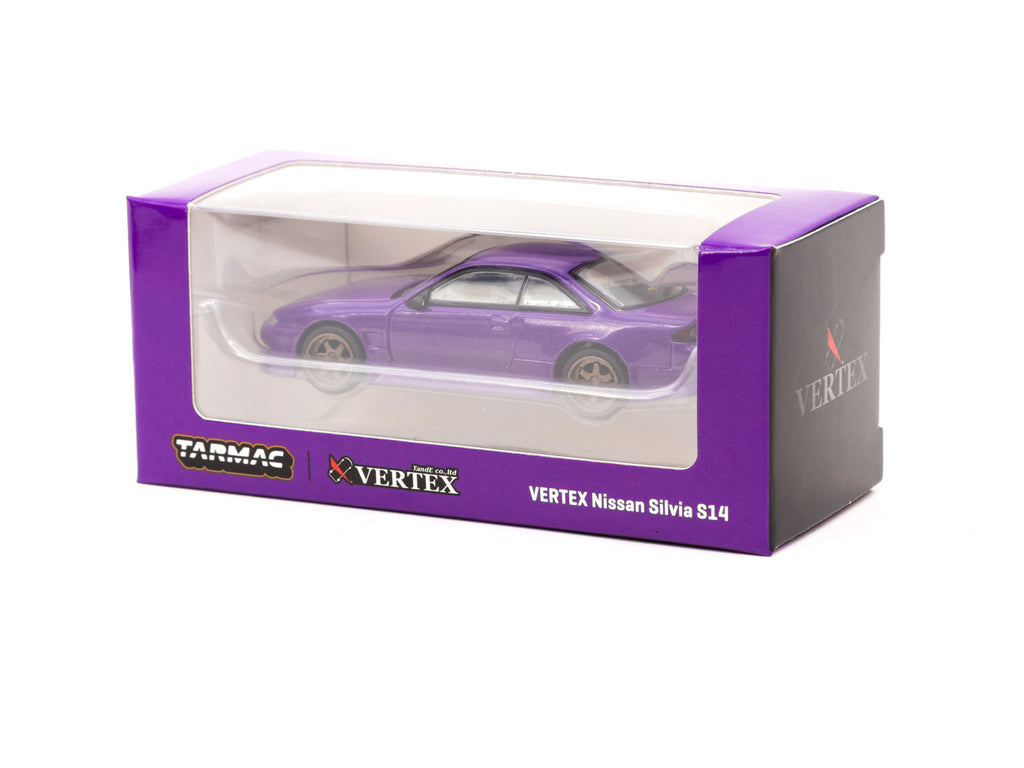 Tarmac Works 1/64 VERTEX Nissan Silvia S14 Purple Metallic