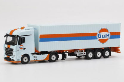 Mini GT 1:64 Mijo Exclusive Mercedes-Benz Actros With 40 Ft Dry Container GULF
