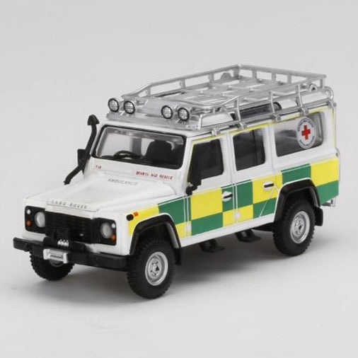 Mini GT 1:64 Mijo Exclusive Land Rover Defender 110 UK Red Cross [USA Exclusive]