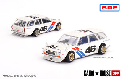 Mini GT 1/64  Kaido★House  Datsun 510 Wagon BRE V2  White
