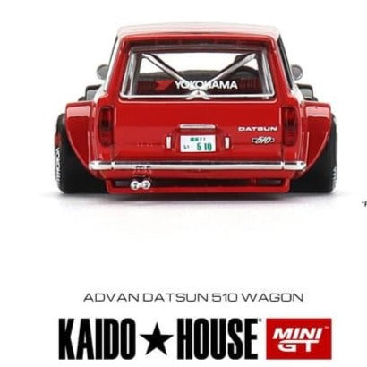 Mini GT 1/64 Kaido☆House Datsun 510 Wagon ADVAN – Black Ice Diecast